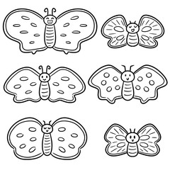 vector set of butterflies