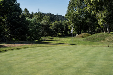 Fototapeta premium Empty golf field meadow