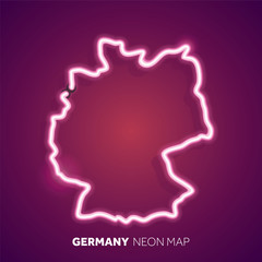Neon light map of Gemrnay
