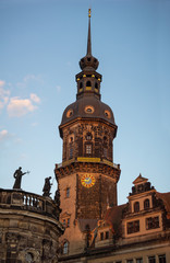 Obraz premium Hausmannsturm - Tower of the Dresden Castle (Dresden, Saxony, Germany)