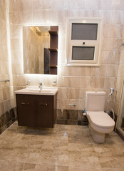 Naklejka na ściany i meble Interior design of bathroom in luxury apartment