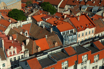 Fototapeta na wymiar Vilnius rooftops from above