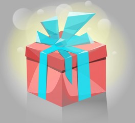 gift box with a bow, a Christmas present