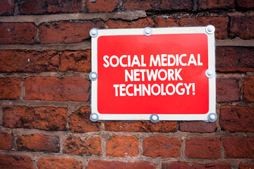 Handwriting text writing Social Medical Network Technology. Concept meaning Online modern networking connection