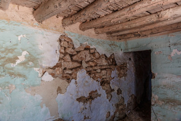 Room demolished in an old abandoned house