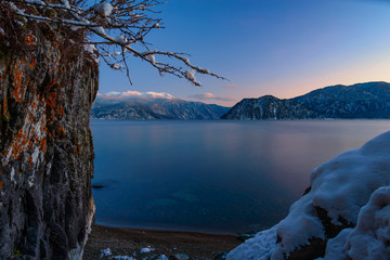 Alpine lake in Altai mountains