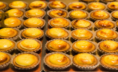 Delicious egg tart. Hong Kong food.
