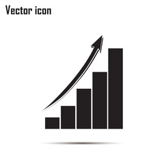 Vector icon growth diagram