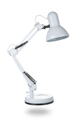 Table lamp close up on white background