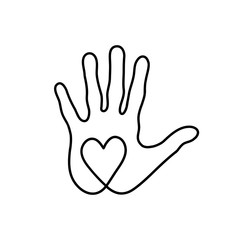 Heart in the palm of your hand.