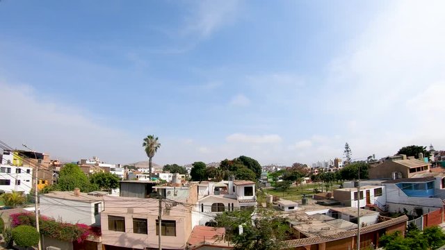 Timelapse urbanization of day matellini chorrillos lima peru