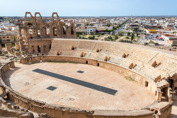 El Jem Amphitheater from Above