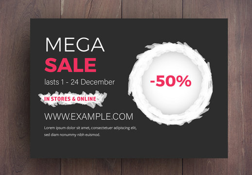 Sale Card Layout with Red Accents