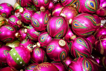 esferas de cristal multicolores para fiestas de navidad