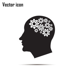Vector illustration of a silhouette head