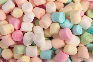 Mini colourful marshmallows