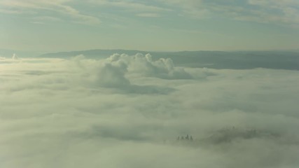 Aerial Flying Through Clouds