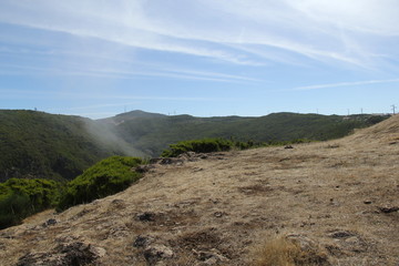 landscape with mountains and clouds