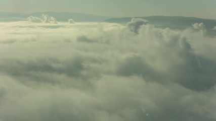 Aerial Flying Through Clouds