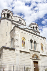 Mosaic on the facade of San Spiridione Orthodox Church in Trieste