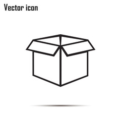 Line icon- an open box