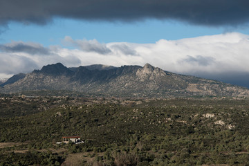 Fototapeta premium Landscape of mountains on the outskirts of Madrid (La Cabrera)