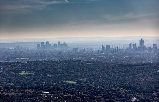Aerial View of the London Skyline. © David