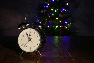 Composition with alarm  and Christmas tree