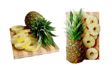Sliced Pineapple on Chopping Board