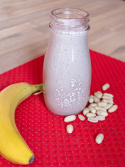 Peanut and banana milkshake