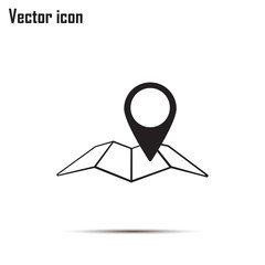 Map pointer icon. Line icon