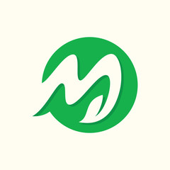 Letter M Eco set logo