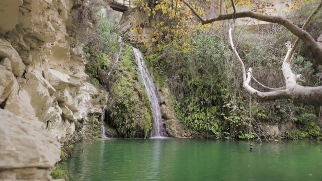 Adonis bath waterfall on Cyprus