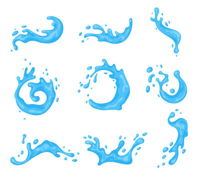 Water splash. Vector cartoon illustration Stock Vector | Adobe Stock Water splash. Vector cartoon illustration Stock Vector | Adobe Stock