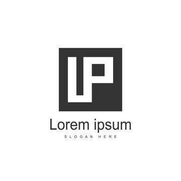 Initial Letter IP Logo Template Design. Minimalist letter logo design