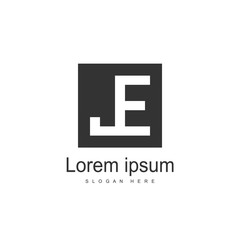Obraz premium Initial Letter JE Logo template design. Minimalist letter logo