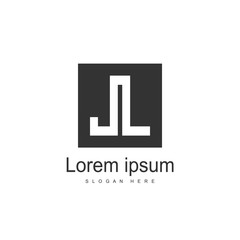Initial Letter JL Logo template design. Minimalist letter logo