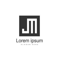 Initial Letter JM Logo template design. Minimalist letter logo