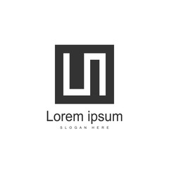 Initial Letter LN Logo template design. Minimalist letter logo