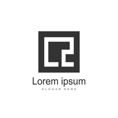 Initial Letter LZ Logo template design. Minimalist letter logo
