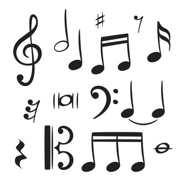 Music notes for decoration design