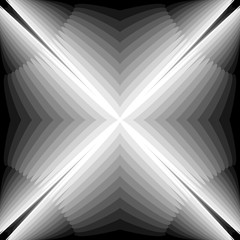 Abstract black and white striped background. Geometric pattern with visual distortion effect. Optical illusion. Op art.