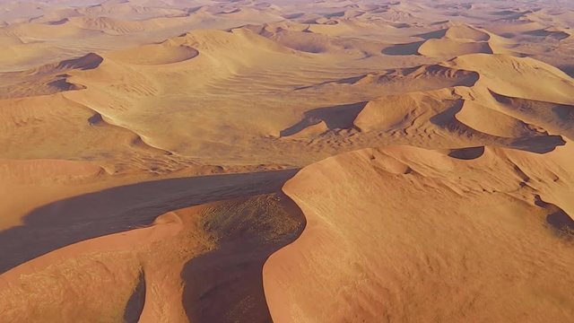 Panorama of the Sossusvlei desert in the Namib Naukluft National National Park of Namibia. Africa.