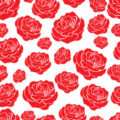 Brier, Rose & Seamless Vector Images set of red roses