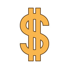 dollar symbol isolated icon
