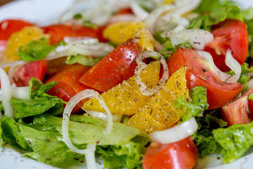 fresh salad on a plate
