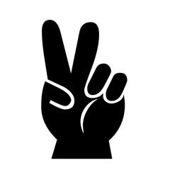 Symbol peace and love with hand