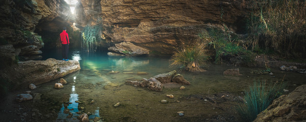 Beautiful panoramic photograph in the Salto del Usero in Bullas, Murcia