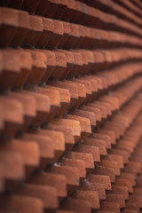 Detail red brick wall