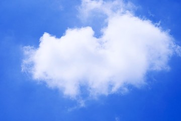 White cloud in the blue sky.